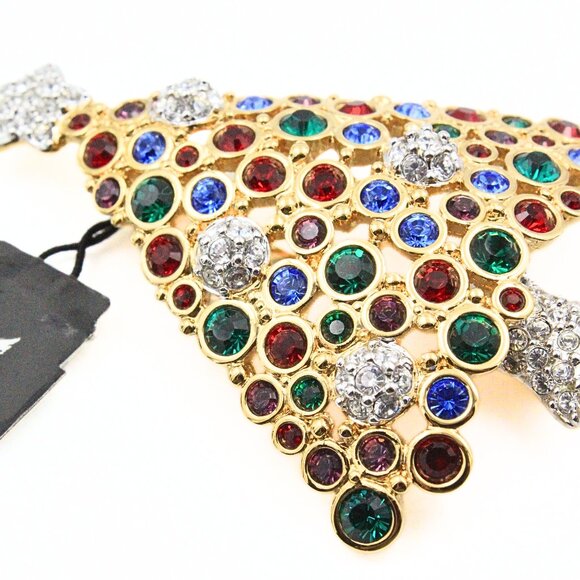 Fantastic SWAROVSKI 1999 Limited Edition Multicolor Christmas Tree Holiday Brooc - Picture 4 of 9